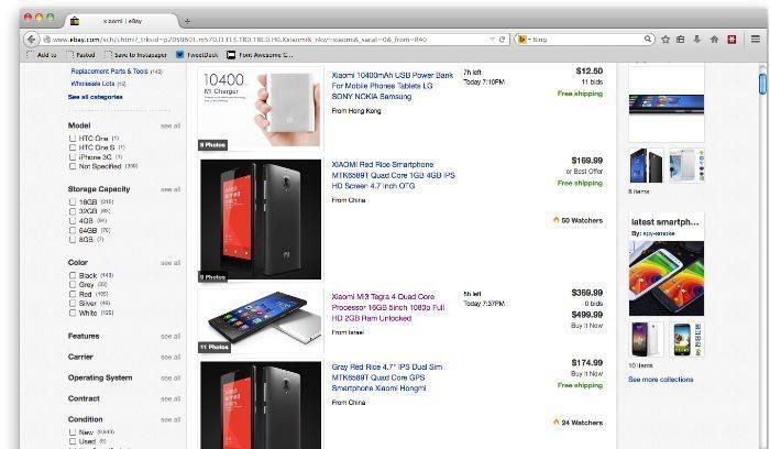 Xiaomi kopen via Ebay