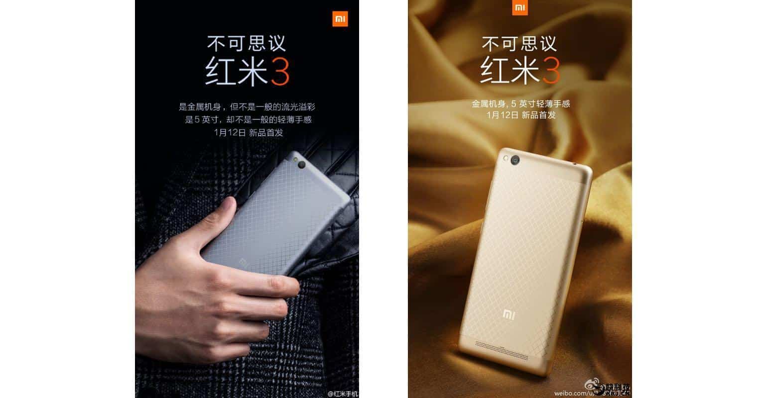 De Xiaomi Redmi 3 is vanaf 12 januari te koop