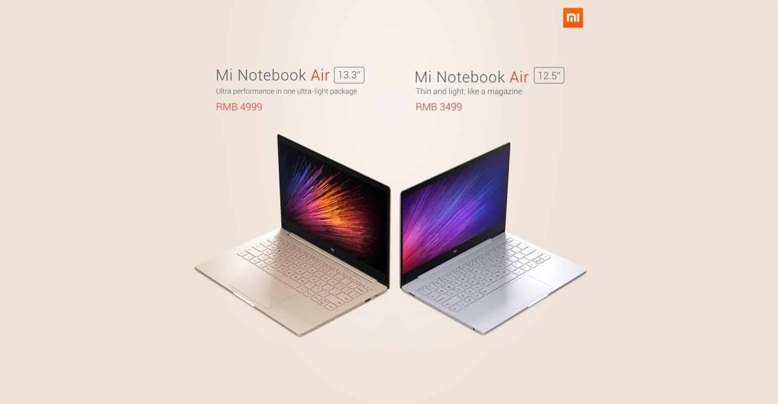 Xiaomi Mi Notebook Air vergelijking