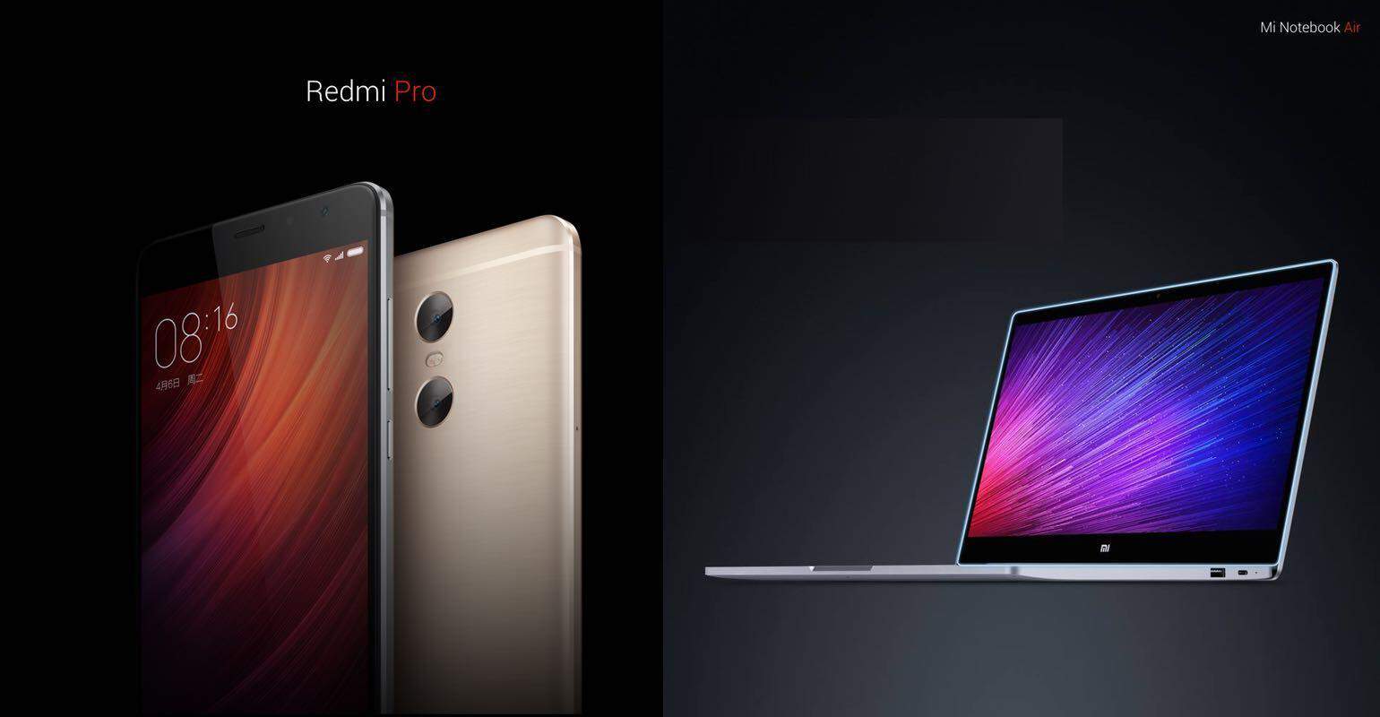 Xiaomi Redmi Pro en Xiaomi Mi Notebook Air zijn vandaag gepresenteerd