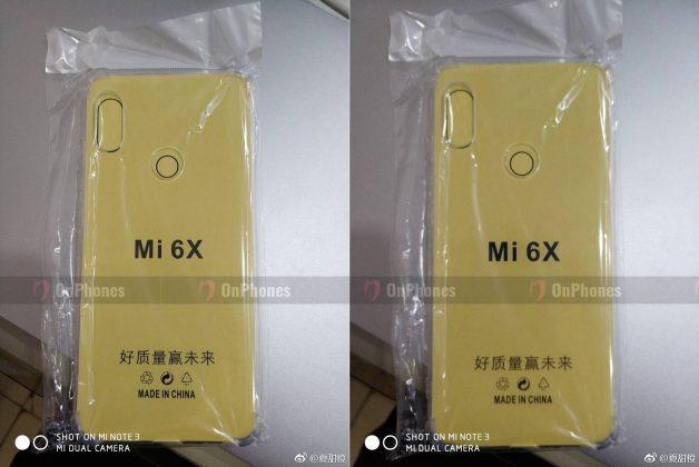 Xiaomi Mi 6X gouden case gelekt