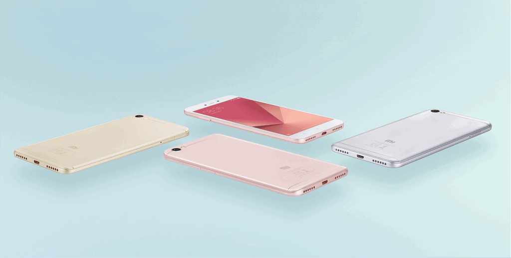 Rosegouden uitvoering van de Redmi Note 5A Xiaomi