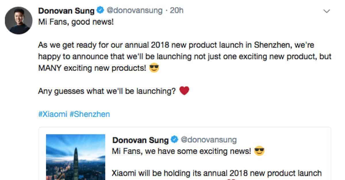 Xiaomi release event 23 mei 2018 met release Xiaomi Mi 7 en Mi Band 3