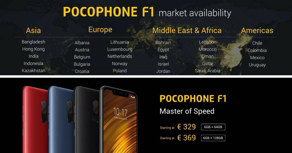 Xiaomi Pocophone prijzen en beschikbaarheid