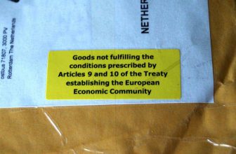 Sticker Goods Do Not Meet The Requirement Of Article 9 and 10 Of The Contract For The Foundation Of The European Community wat betekent het
