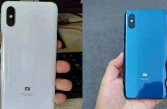 Xiaomi Mi 8X close up in wit en blauw